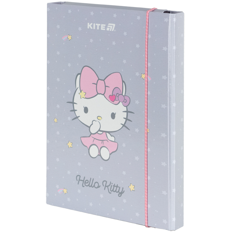 Папка для зошитів В5 на гумці картон, Hello Kitty-1 (HK25-210-1) Kite - фото 1