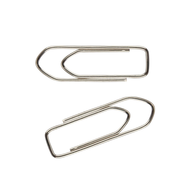 Скрепки 28мм., никель., пятиугольные, 100шт., картон. уп. Axent - фото 1