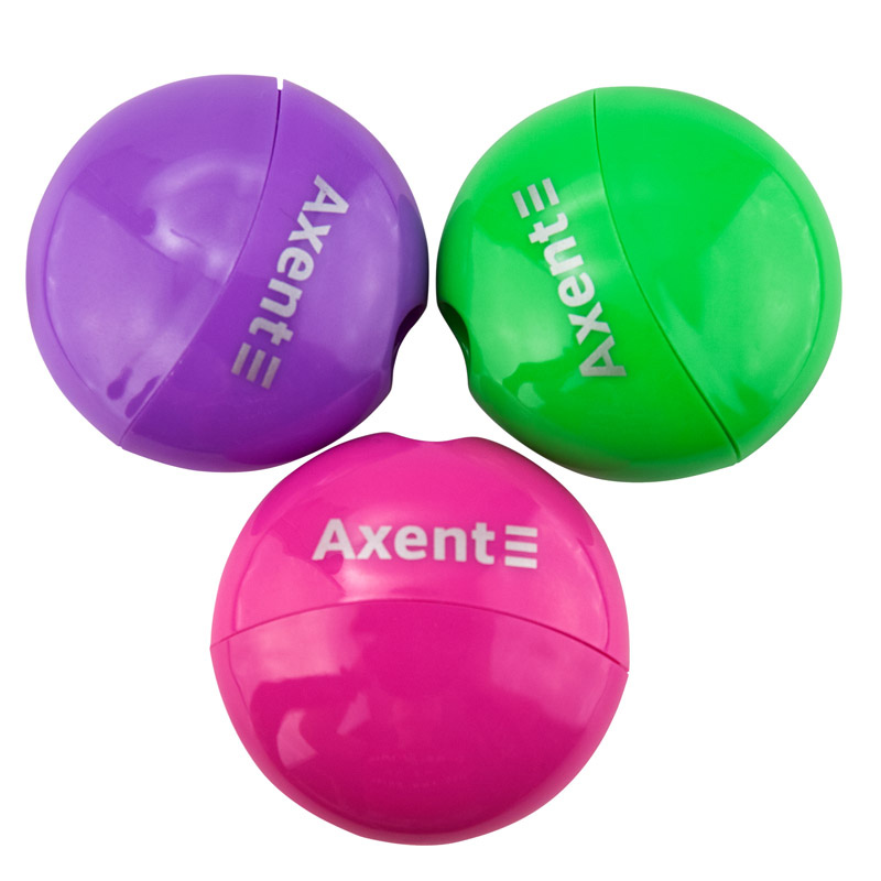 Точилка пластиковая с контейнером, 1 отверстие, ассорт. Axent - фото 2