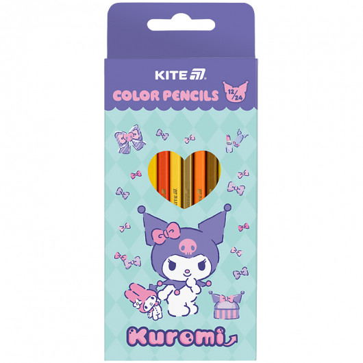Карандаши цветные двусторонние, 12 шт. Hello Kitty-2 Kite - фото 1