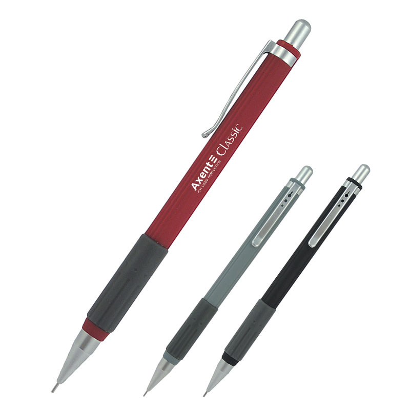 Олівець автоматичний 0,5мм., Classic, пластиковий корпус гумовим гріпом, колір асорті Axent - фото 1