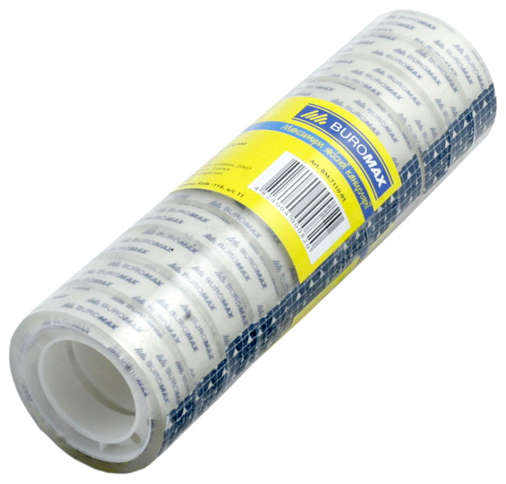 Скотч 12мм.,*10м., 12шт./уп., прозр. BuroMax - фото 2