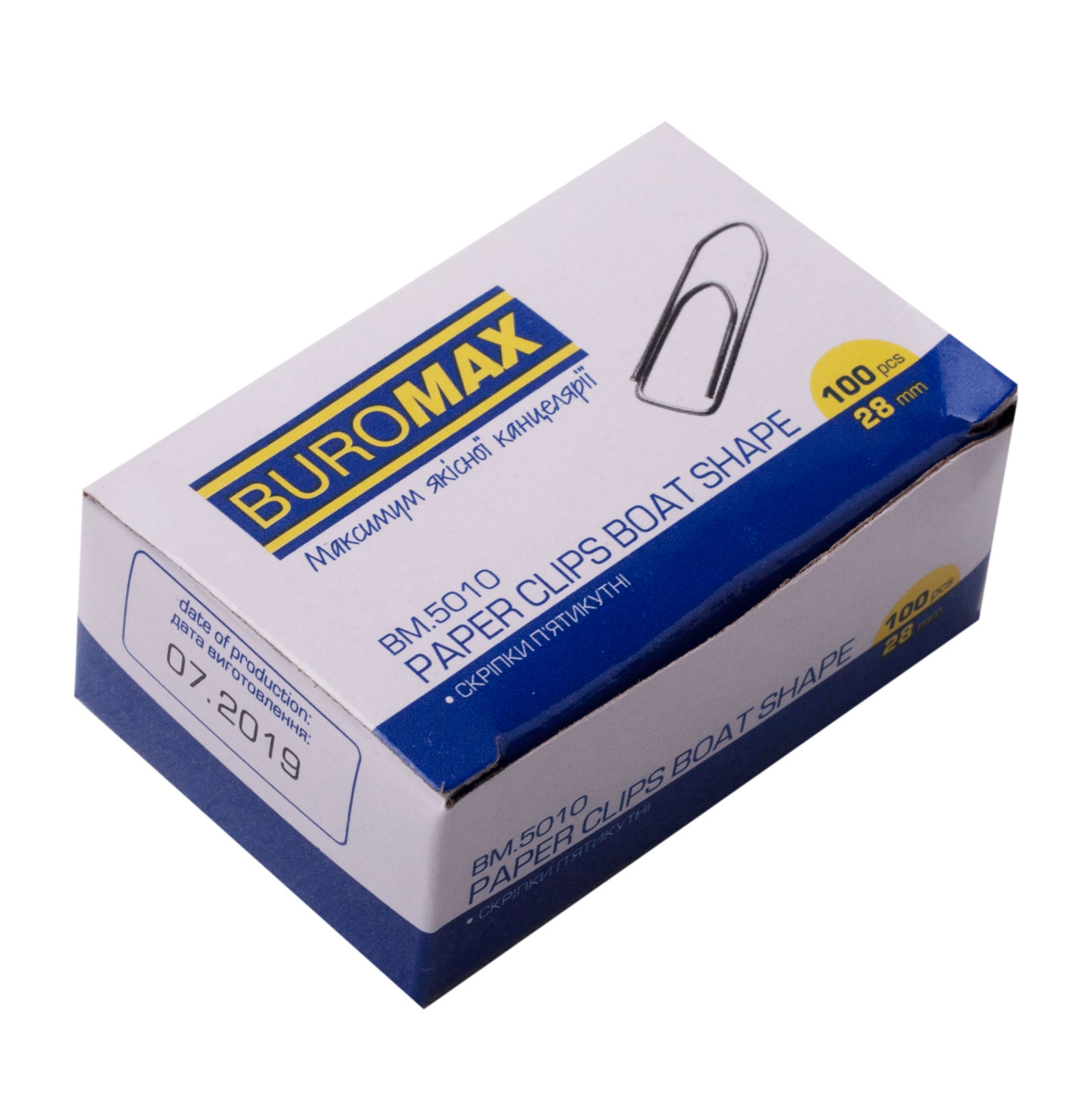 Скрепки 28мм., никель., пятиугольные, 100шт., картон. уп. BuroMax - фото 3