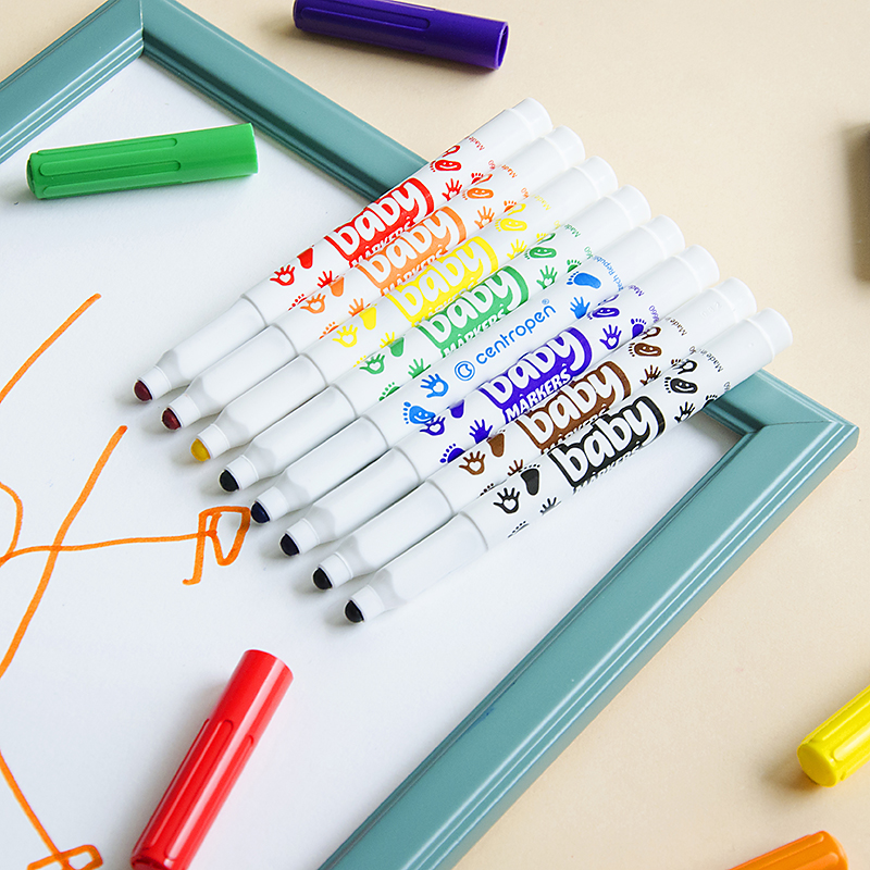 Фломастеры для детей от 1 года 8660 Baby, закругленный пишущий узел, набор 8 шт. Centropen - фото 2