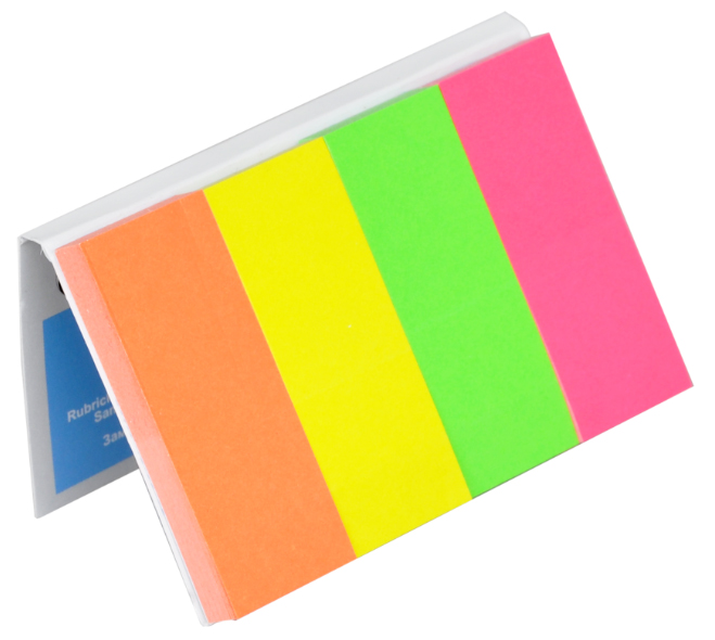 Закладки бумажные 20х50мм., 200шт., 4 цвета по 50 листов, неон DONAU - фото 2