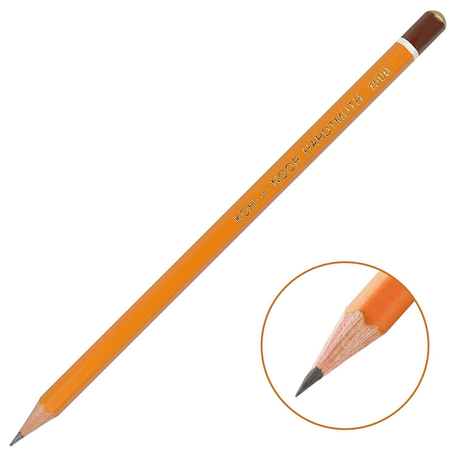 Олівець простий графітний для креслення і графічних робіт 1500 H Koh-i-noor - фото 2