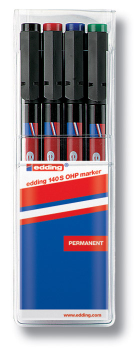 Маркер для пленок перманентный 140S, круглое острие 0,3мм., зелен. Edding - фото 2