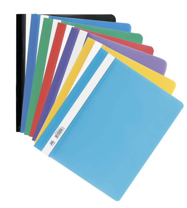 Скоросшиватель с прозрачным верхом А5, красн. BuroMax - фото 2