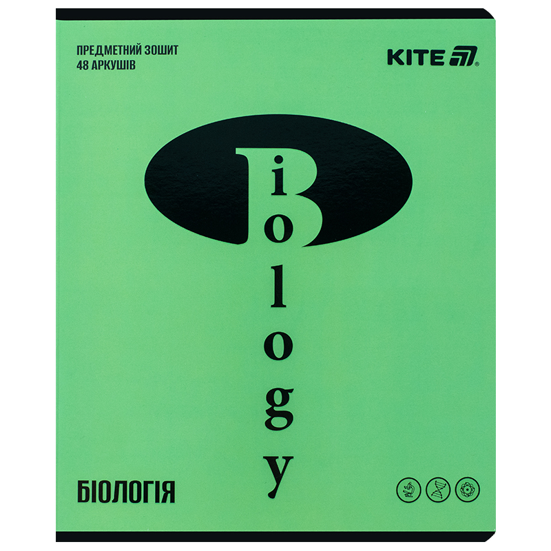 Зошит предметний 48 арк., кл., софт тач+УФ, Bright, біологія (K25-240-17) Kite - фото 2