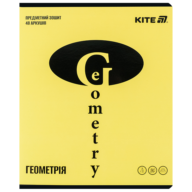 Предметная тетрадь 48 лист., кл, софт тач+УФ, Bright, геометрия (K25-240-11) Kite - фото 2
