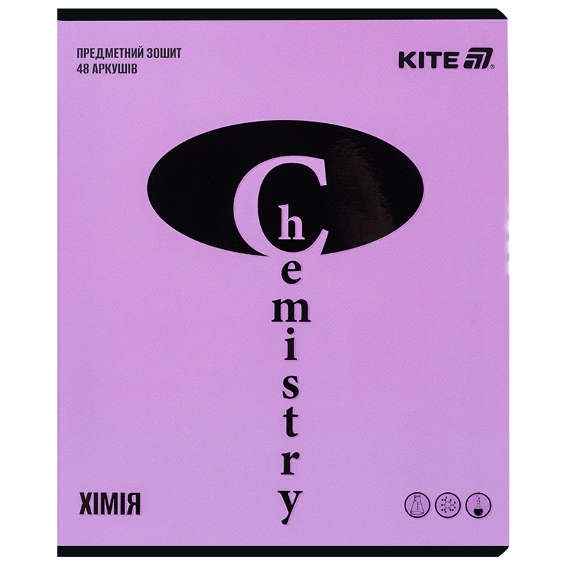 Предметная тетрадь 48 лист., кл, софт тач+УФ, Bright, химия (K25-240-16) Kite - фото 2