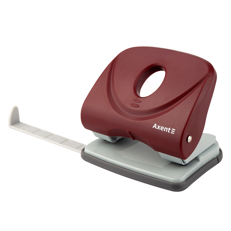 Дырокол на 2 отверстия, до 30 листов Welle-2, пластиковый, красн. Axent - фото 2
