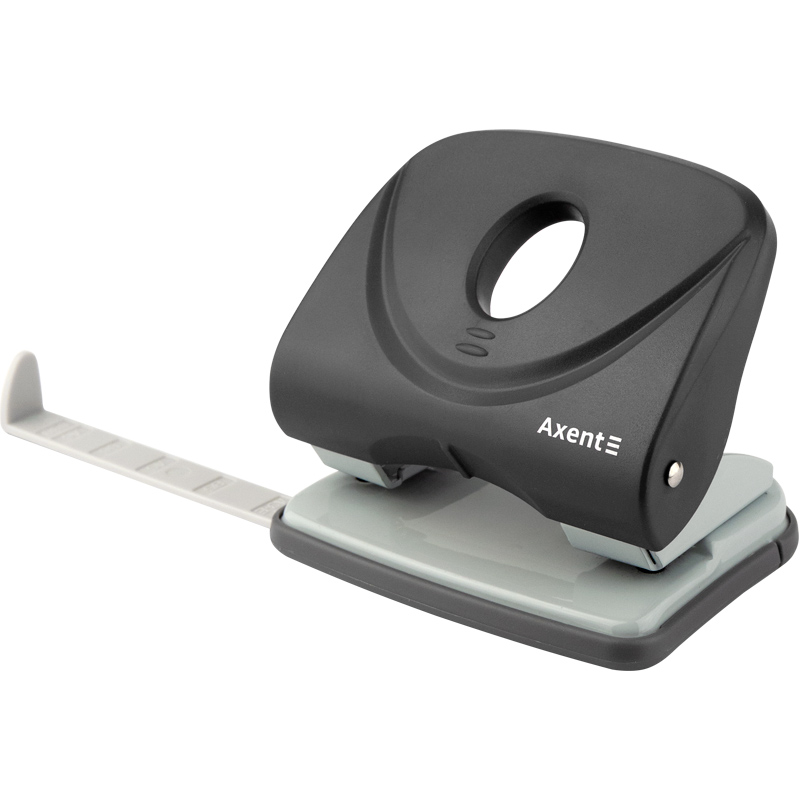 Дырокол на 2 отверстия, до 30 листов Welle-2, пластиковый, черн. Axent - фото 2