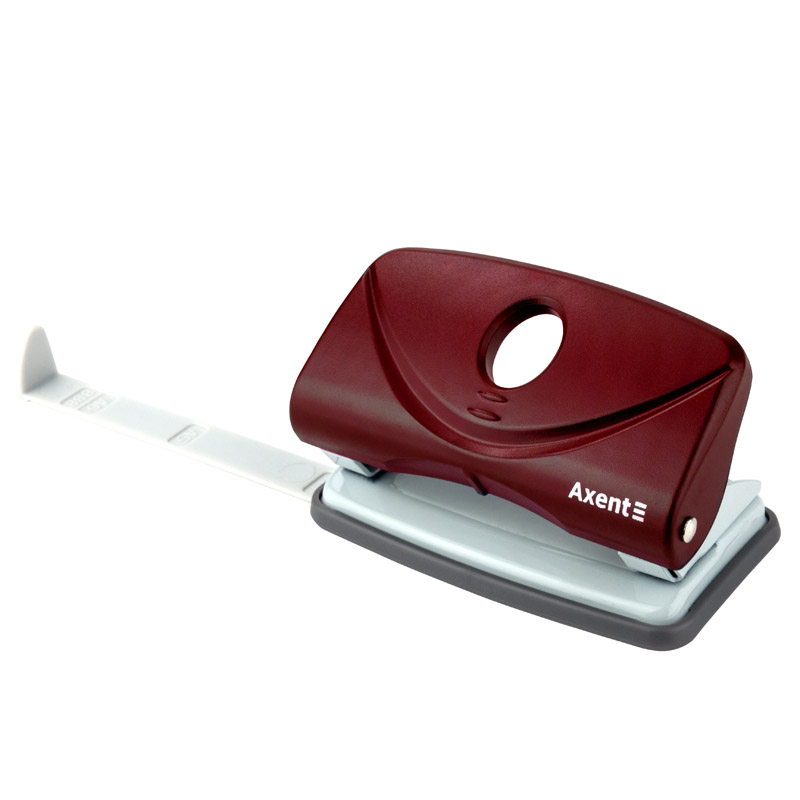 Дырокол на 2 отверстия, до 10 листов Welle-2, пластиковый, красн. Axent - фото 2