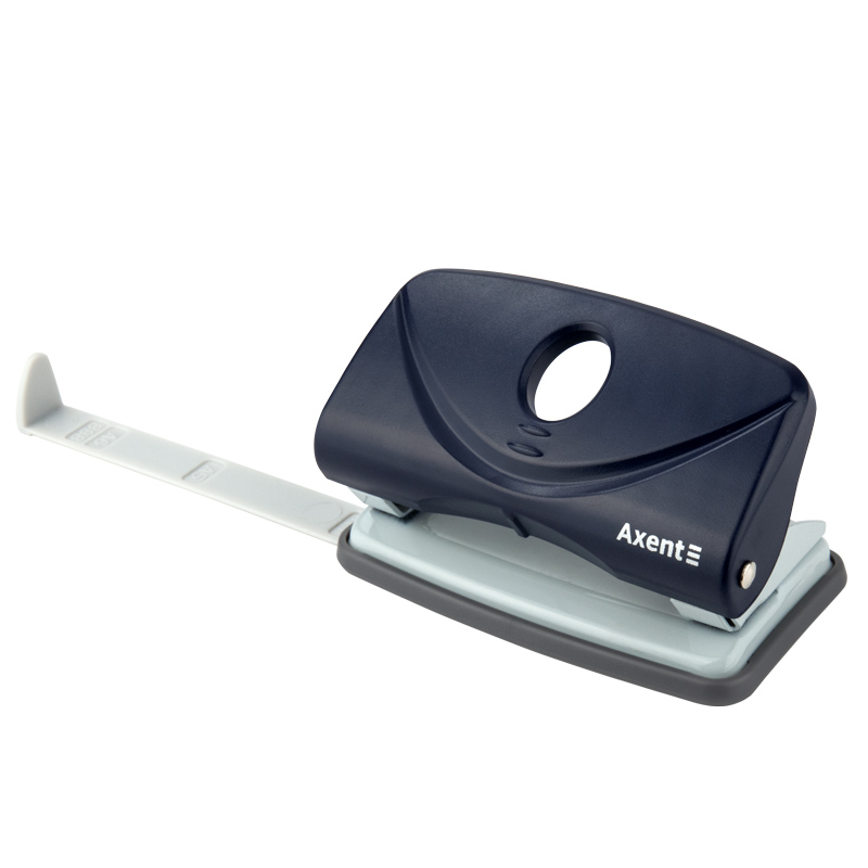 Діркопробивач на 2 отвори, до 10 аркушів Welle-2, пластиковий, син. Axent - фото 2