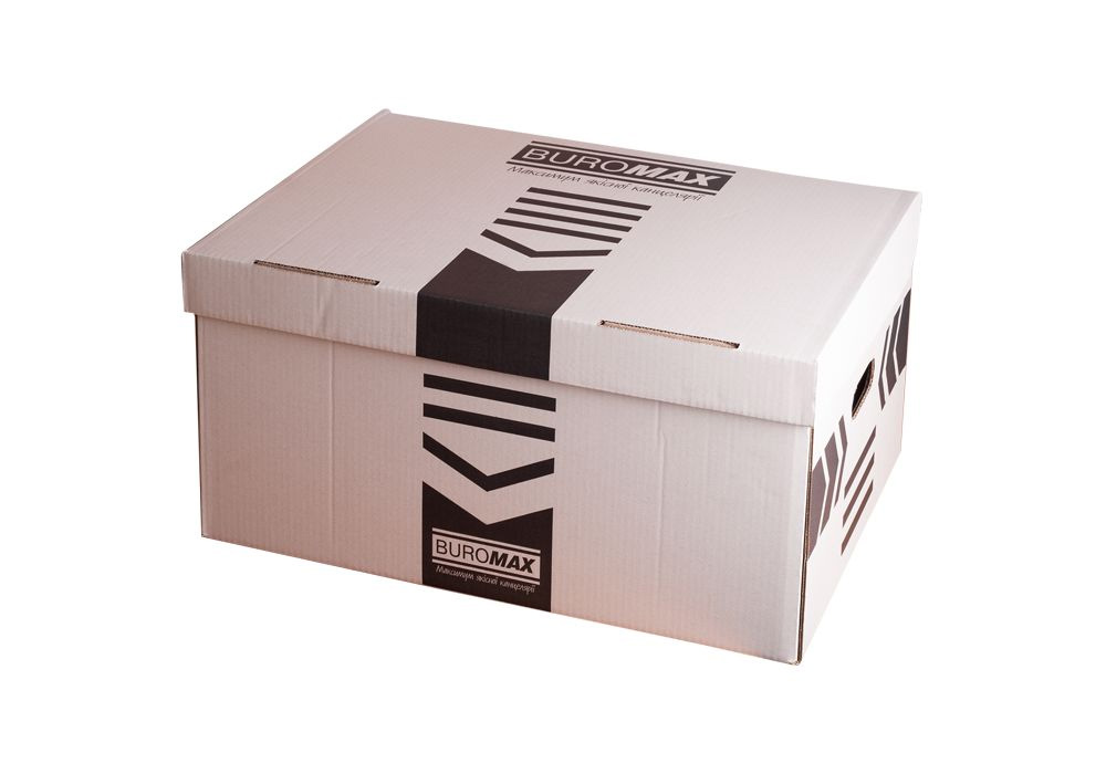 Контейнер для архивных коробок с верхней загрузкой 6шт. по 80мм. или 5шт. по 100мм., син. BuroMax - фото 2