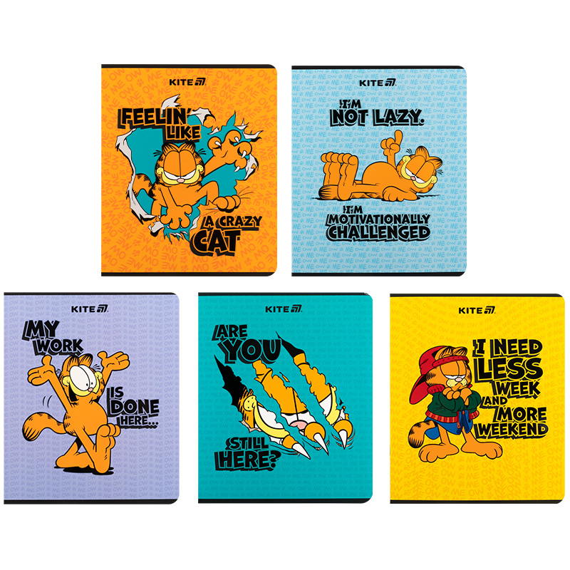 Тетрадь 24 лист., кл., УФ лак объёмный + софт тач, Garfield (GF25-238) Kite - фото 18