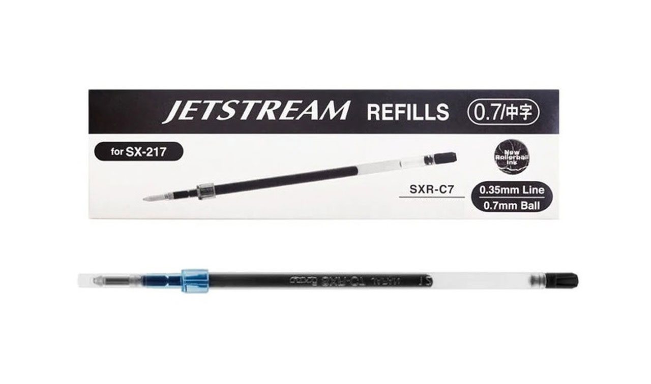 Стержень для ролера uni-ball Jetstream, довгий, 0.7мм., чорн. Uni - фото 3