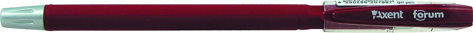 Гелевая ручка Forum, корпус красн., 0.5мм., стержень красн. Axent - фото 1