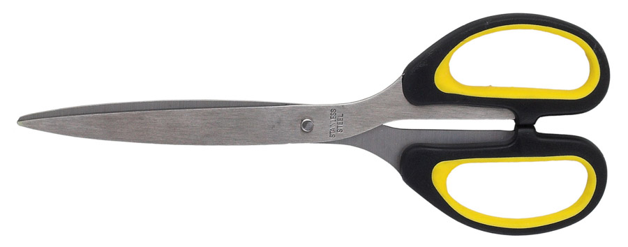 Ножиці 21см, цільнометалеві з гумовими вставками BuroMax - фото 2