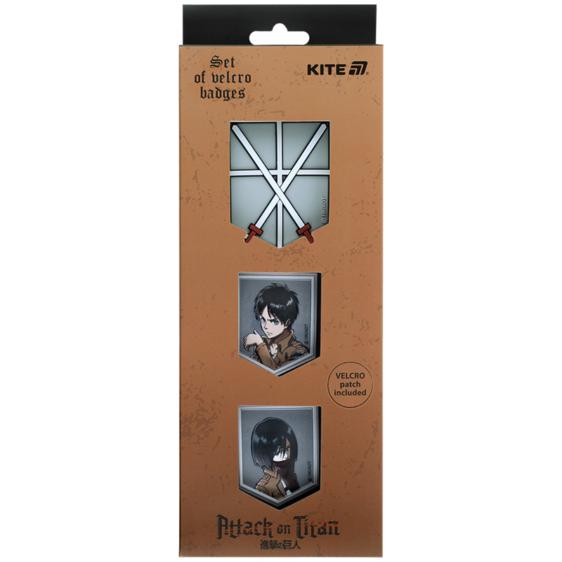 Набор бейджей на липучке, 3 шт., 3012 Attack on Titan Kite - фото 2