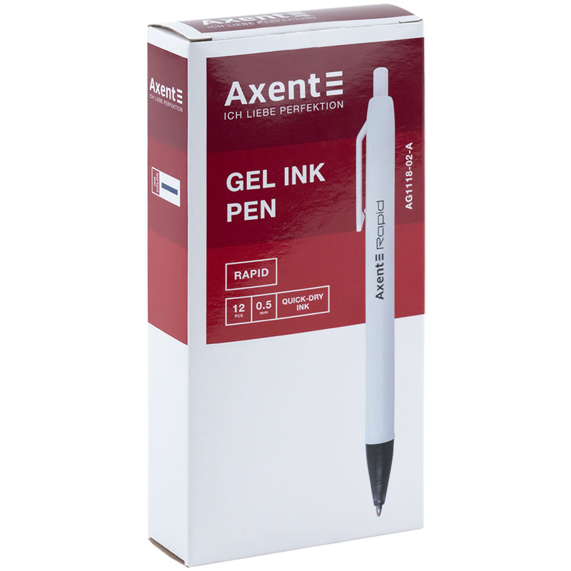 Гельова ручка автомат. Rapid, 0,5мм., стержень син., корпус пластик., асорті Axent - фото 1