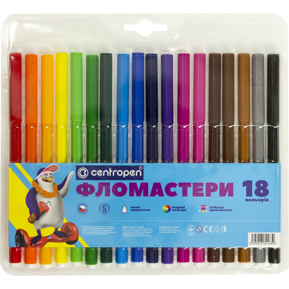 Фломастеры 18цв., 7790 Centropen - фото 2