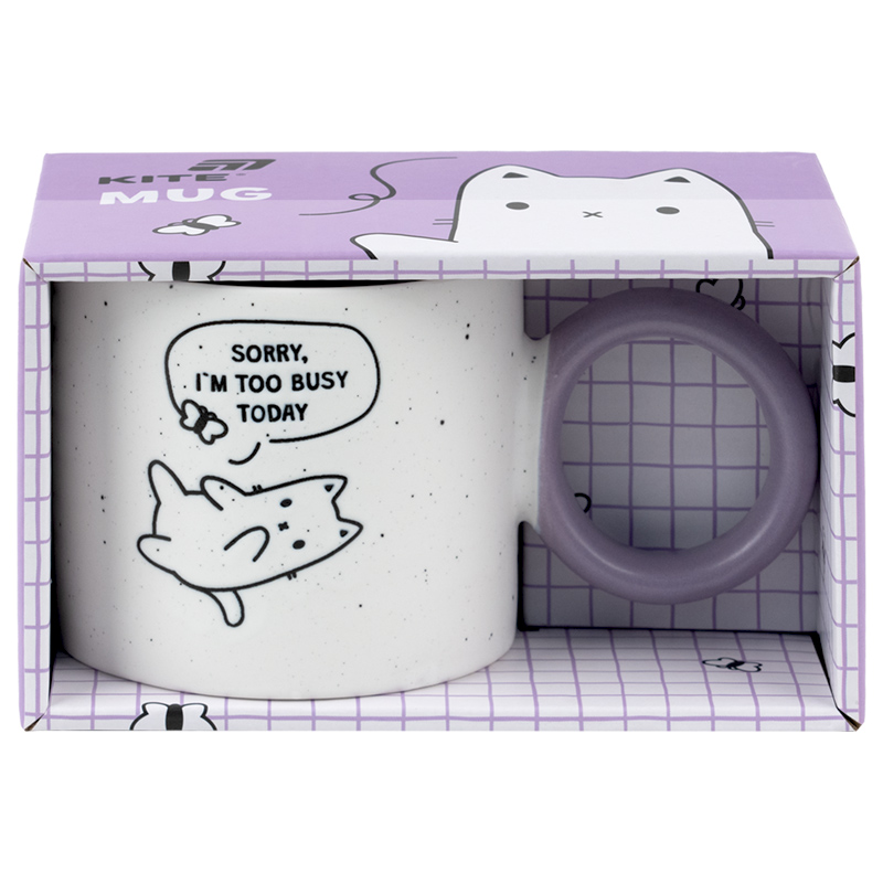 Чашка 370 мл Busy cat (K25-220-1) Kite - фото 1