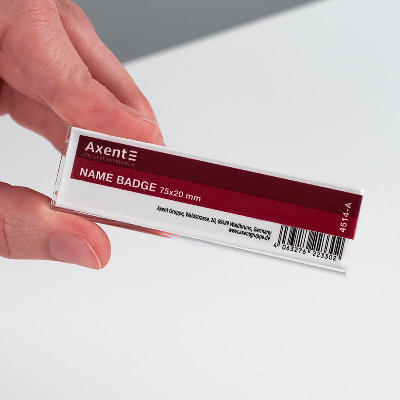 Бейдж акриловый на шпильке 4514 (75*22мм) Axent - фото 1