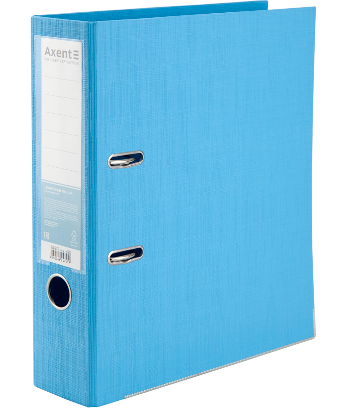 Регистратор 7,5см. А4 (PP двустороннее покрытие) Prestige, св.-голубой Axent - фото 1