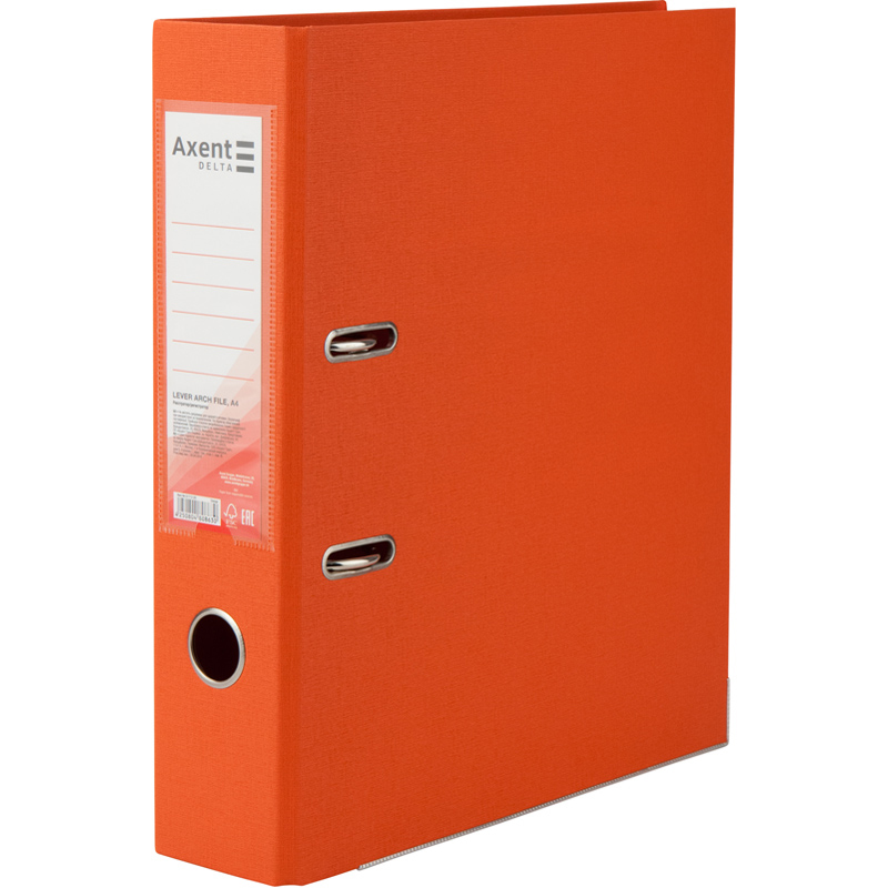 Реєстратор 7,5см. А4 (PP), двосторонній, помар. Axent Delta - фото 1