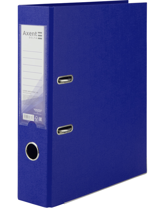 Реєстратор 7,5см. А4 (PP), двосторонній, син. Axent Delta - фото 1