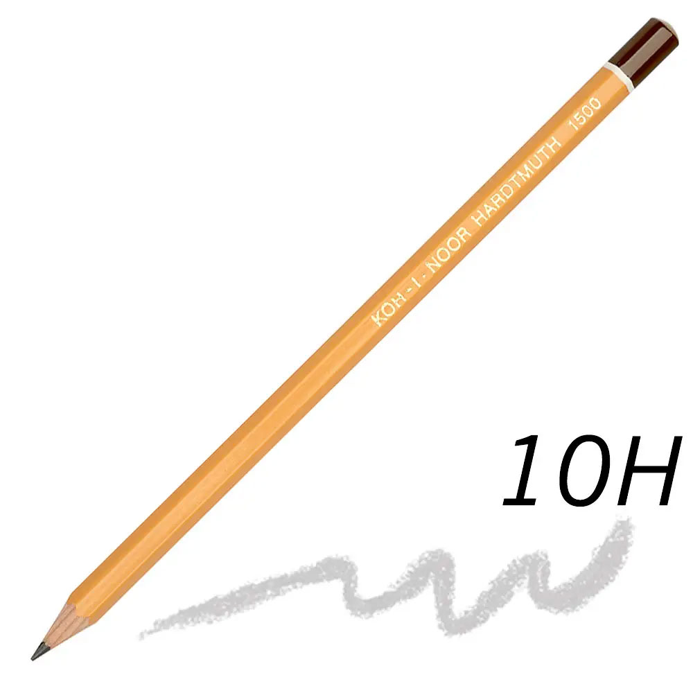 Олівець простий графітний для креслення і графічних робіт 1500 10H Koh-i-noor - фото 1