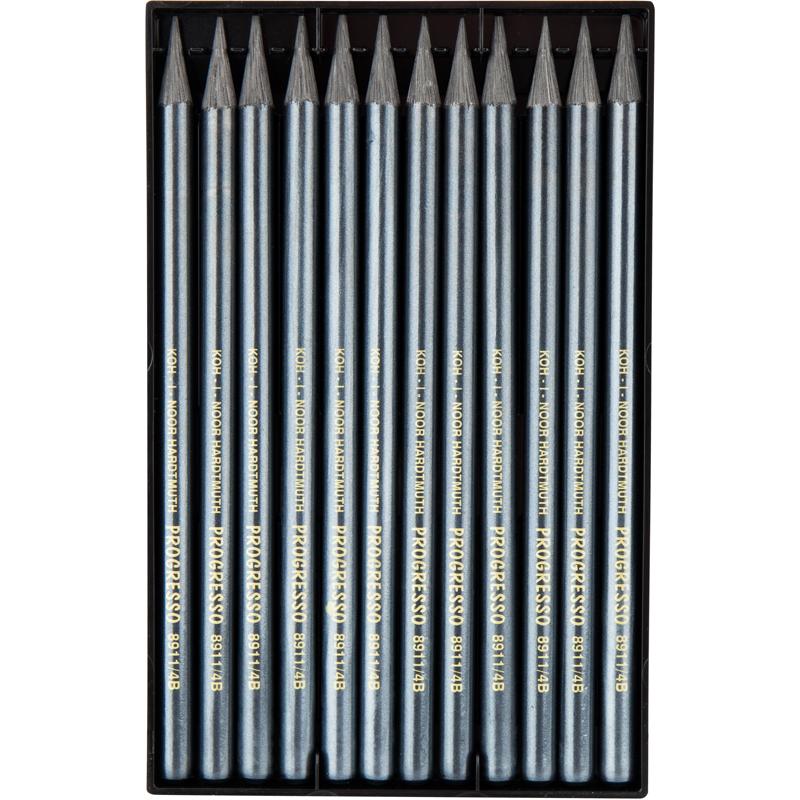 Карандаш без древесины цельнографитный Progresso 8911, твёрдость 4B Koh-i-noor - фото 2