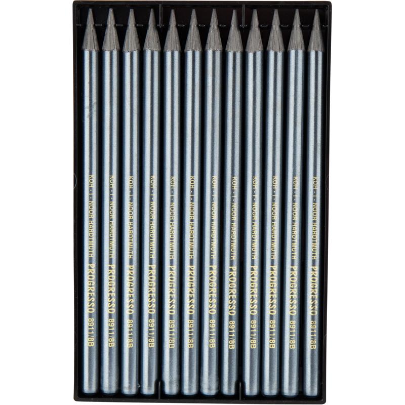 Карандаш без древесины цельнографитный Progresso 8911, твёрдость 8B Koh-i-noor - фото 2