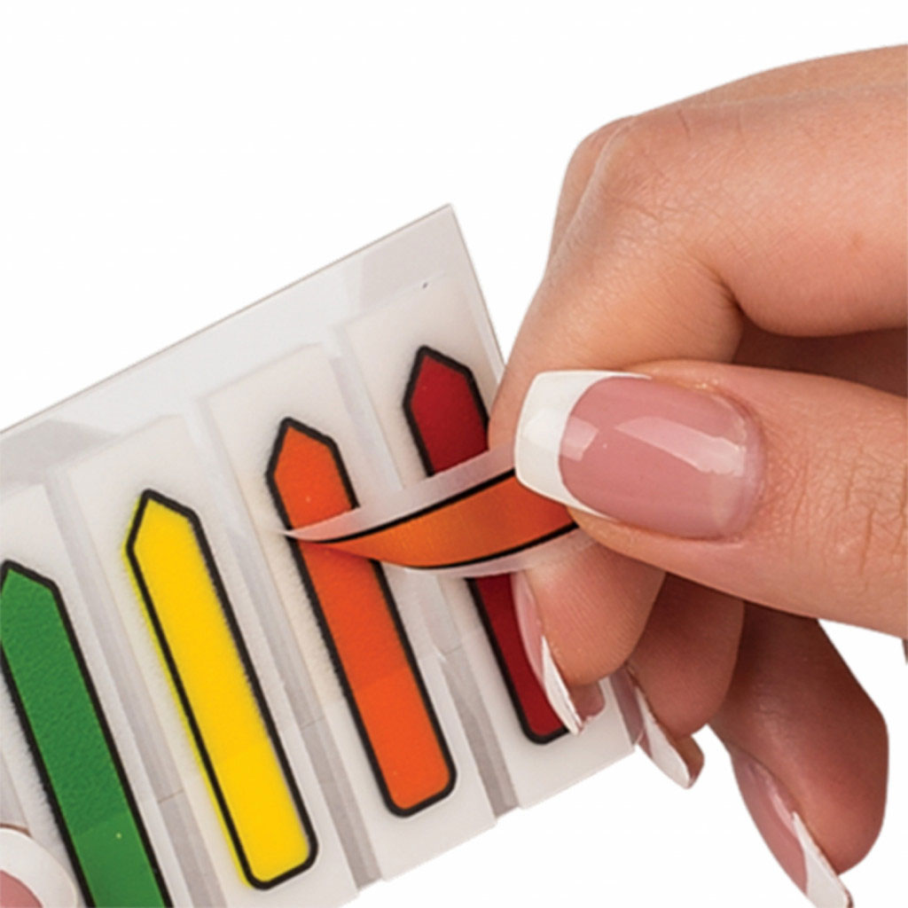 Закладки-стрелки пластиковые 12х45мм., 100шт., 5 цветов по 20шт. BuroMax - фото 2