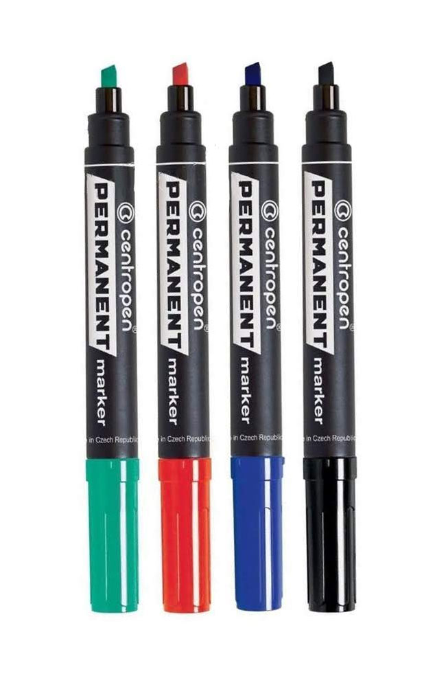 Маркер перманентный, клиновидное острие 1-4,6мм. 8576, черн. Centropen - фото 2
