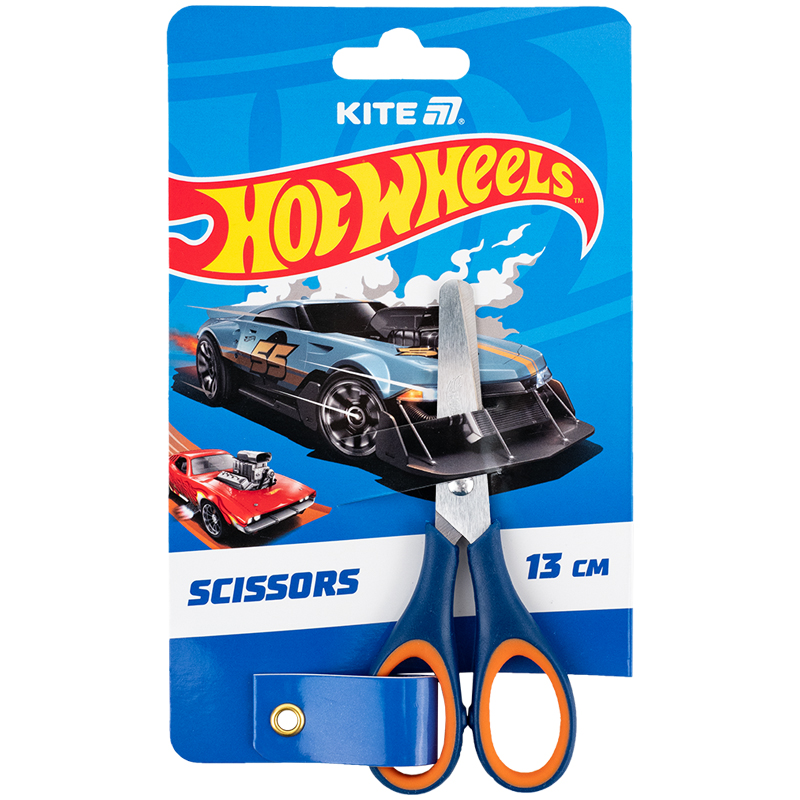 Ножиці  дитячі з гум. вставками, 13см Hot Wheels Kite - фото 1