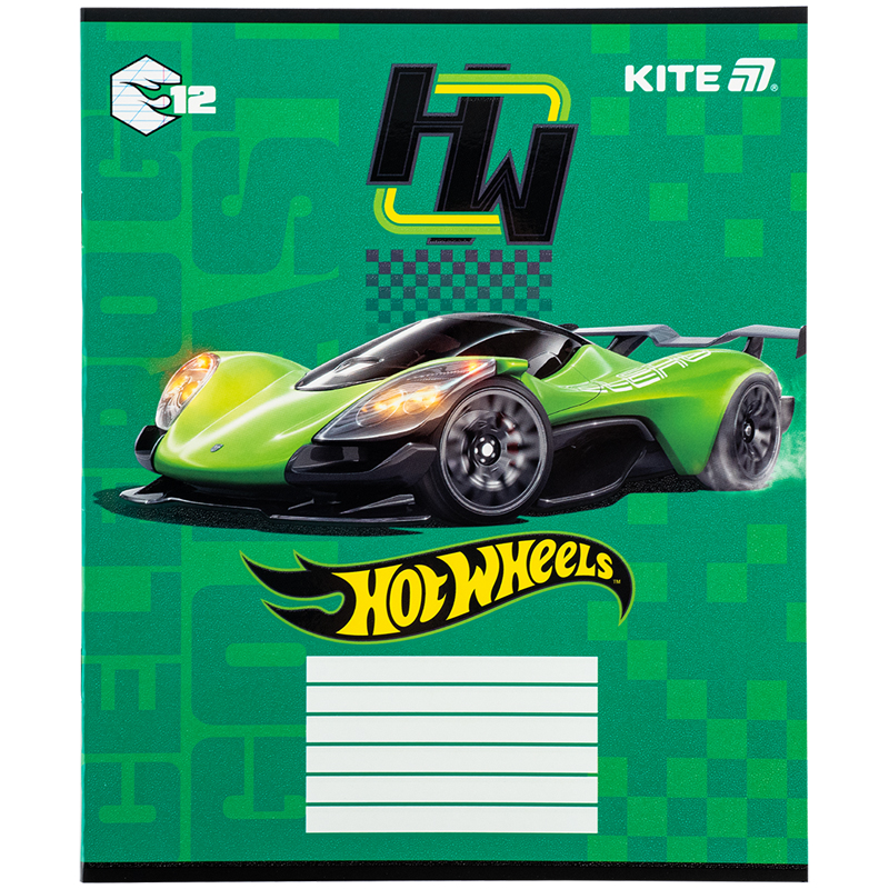 Тетрадь 12 лист., кос., гибр. лак + УФ лак, Hot Wheels (HW25-235) Kite - фото 12
