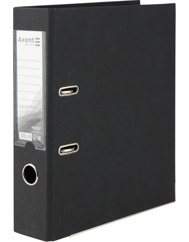 Реєстратор 5см. А4 (PP), двосторонній, чорн. Axent Delta - фото 2