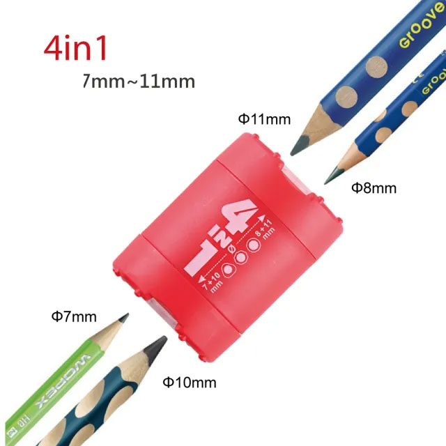 Точилка з контейнером пластикова 4-in-1 Pastell, асорті KUM - фото 4