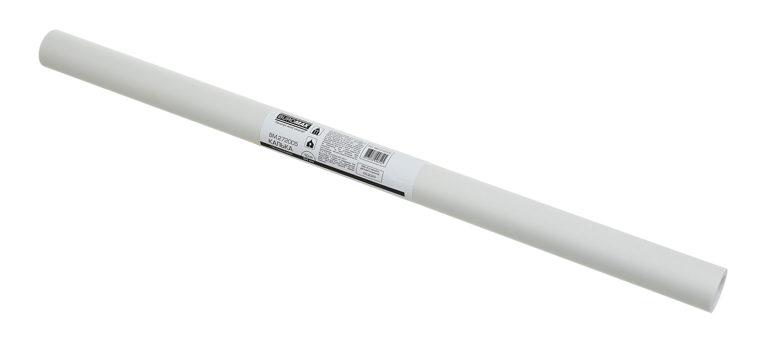 Калька чертежная 640мм.*10м., 52г/м2., без втулки BuroMax - фото 2