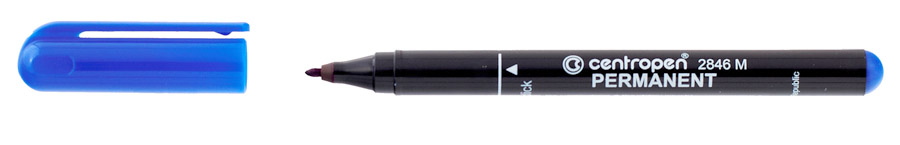 Маркер перманентный, круглое острие 1мм.(M) 2846, син. Centropen - фото 2