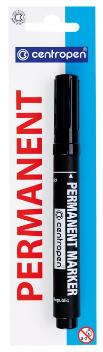 Маркер перманентний, круглий наконечник, 2,5мм., зелен. Centropen - фото 2