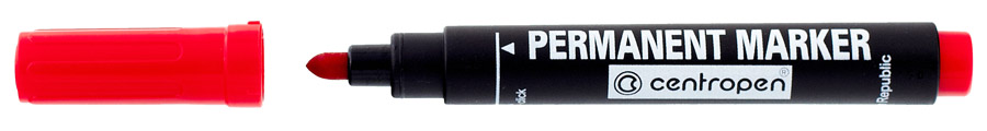 Маркер перманентный круглое острие 2,5мм., 8566, красн. Centropen - фото 2