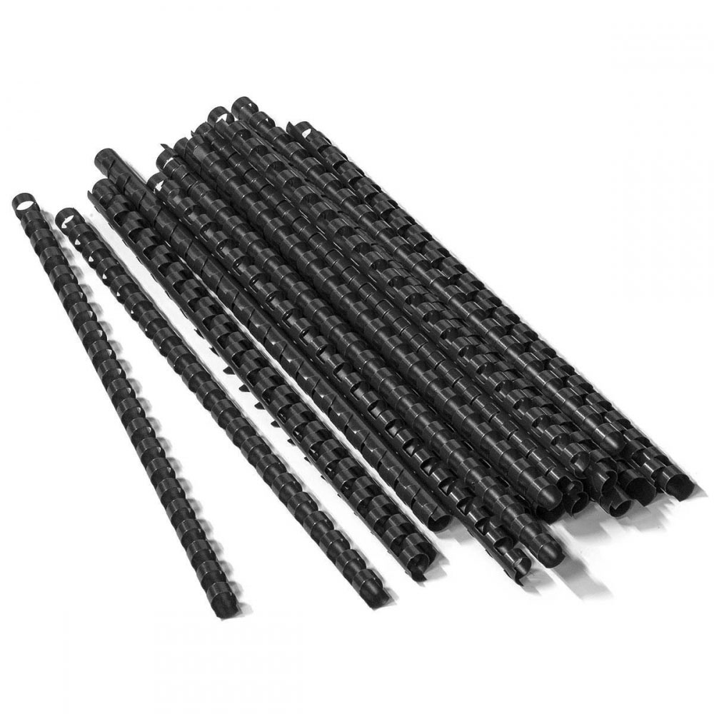 Пружини пластикові 28мм., до 240арк., 50шт/уп., чорн. BuroMax - фото 2