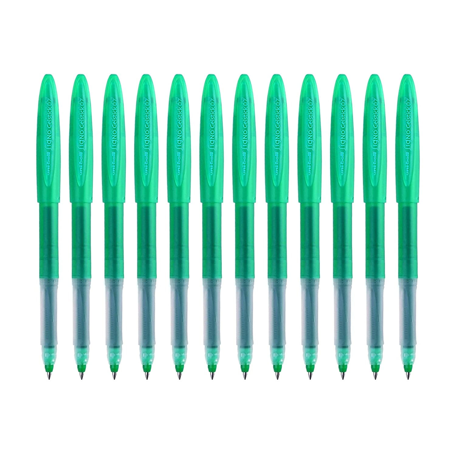 Гелевая ручка Uni-ball Signo Gelstick, 0,7мм., корпус зелен., стержень зелен. Uni - фото 4
