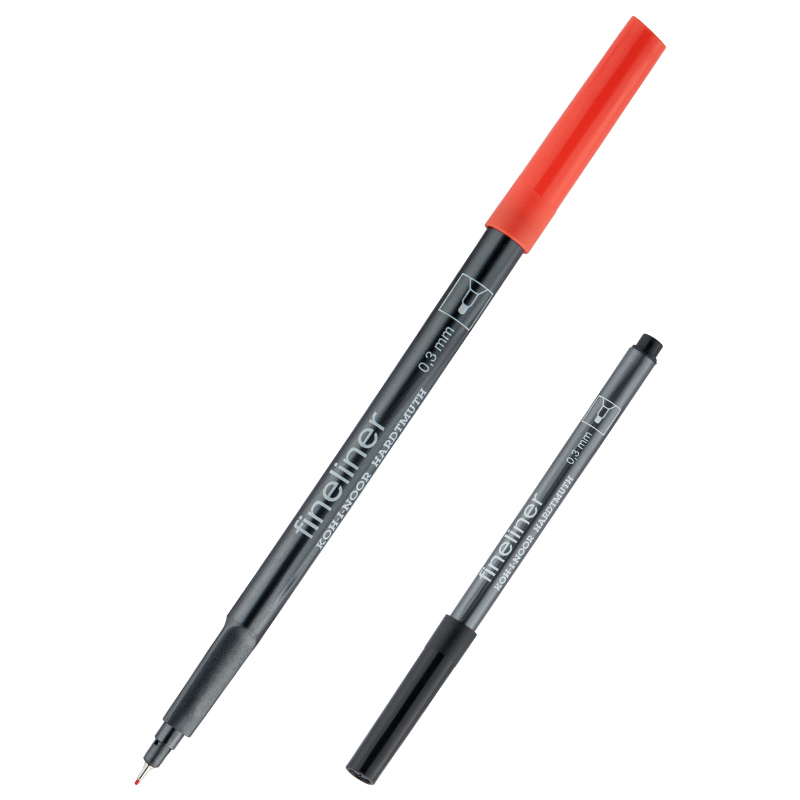 Набор линеров 7770, 0.3 мм, 24 шт. для черчения и рисования, цветные Koh-i-noor - фото 1