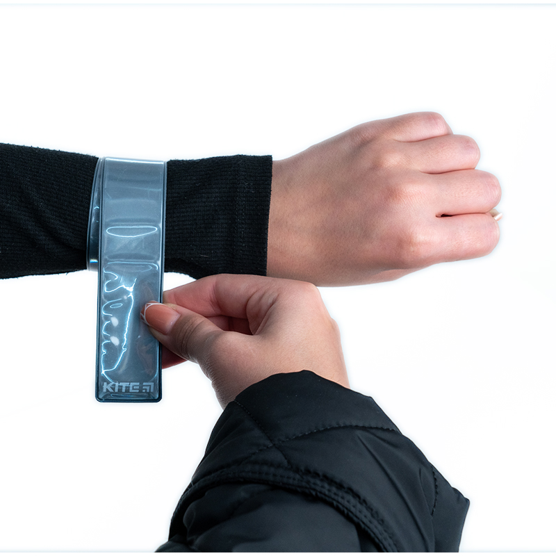 Набор браслетов светоотражающих, темно-серые Kite - фото 2