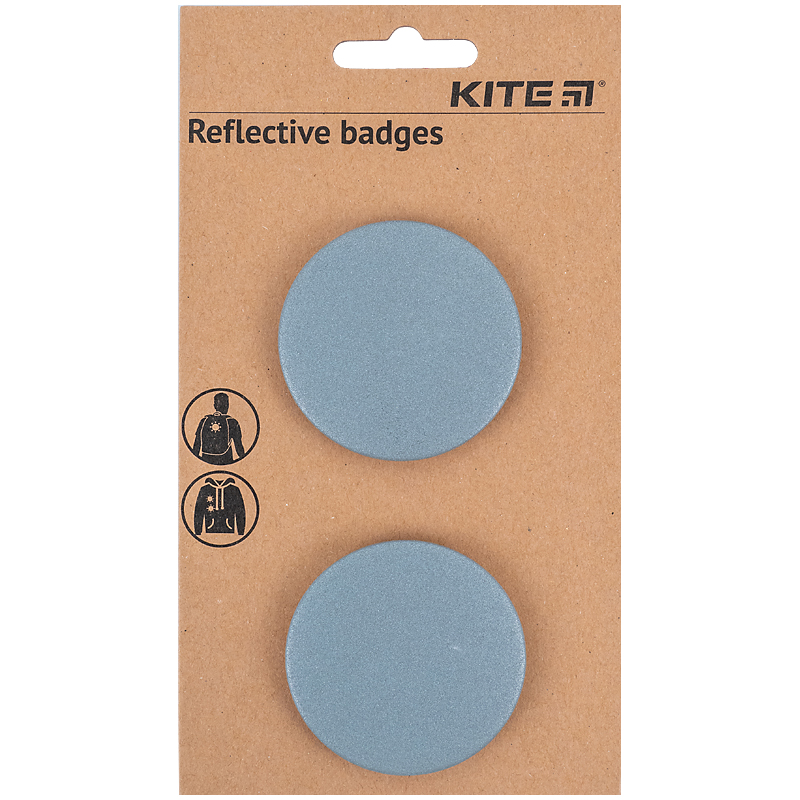 Набор значков светоотражающих, серые Kite - фото 1